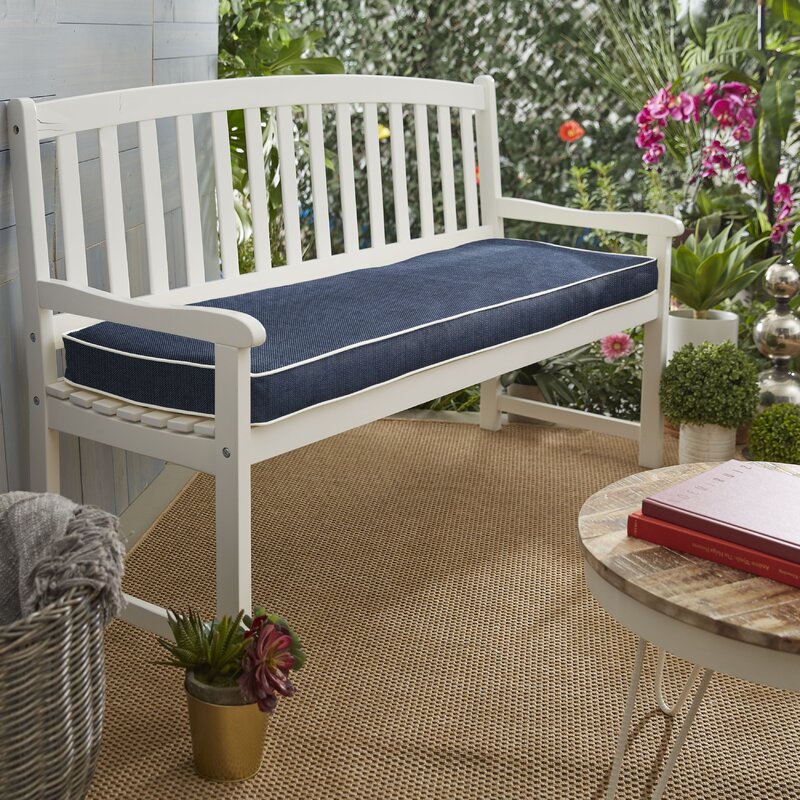 Highland Dunes Indoor/Outdoor Sunbrella Bench Cushion & Reviews | Wayfair